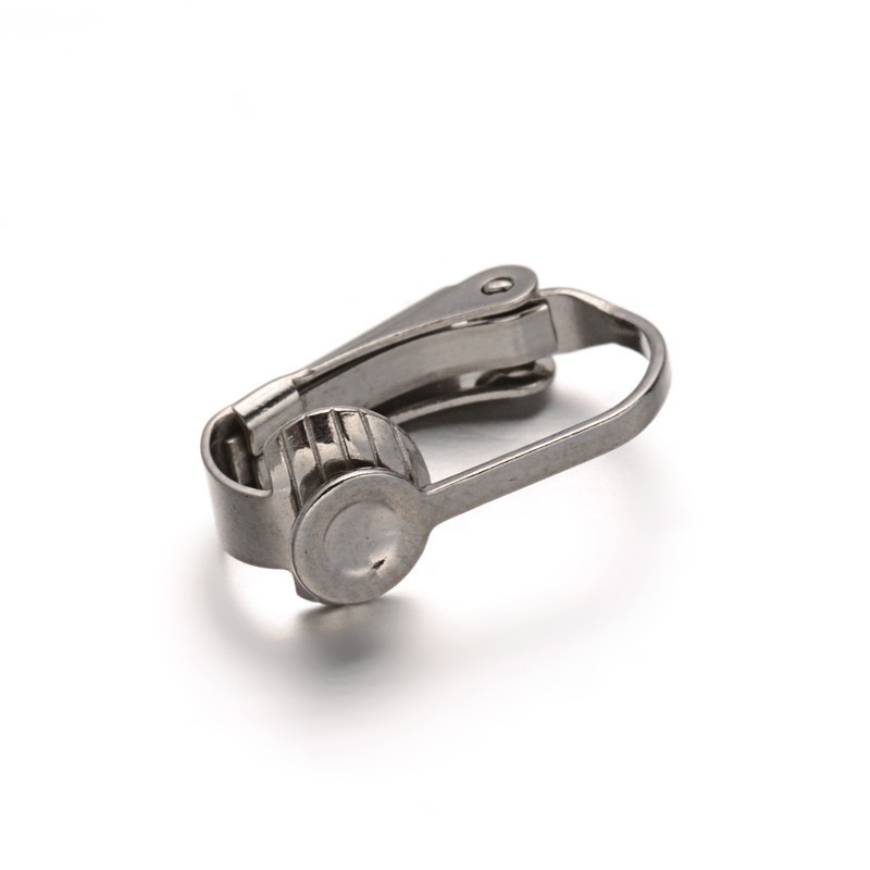 Monture boucle d'oreille clip acier inoxydable pour créer vos bijoux Monture boucle d'oreille clip acier inoxydable pour créer vos bijoux