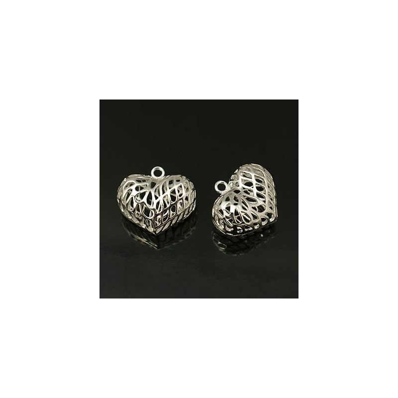 Coeur pendentif ajouré argenté Coeur pendentif ajouré argenté